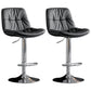 Adjustable Height Metal Leather Counter Stools Swivel Scandinavian Bar Stools Chrome Dark Gray 2 Piece Set Clearhalo 'Bar Furniture' 'Bar Stools' 'bar_stools' 'furn' 'furn_bar_stools' 'furniture_bar_stools' 'Kitchen & Dining Furniture' 'kitchen&dining_furn' 'kitchen' 'kitchen_furn' Furniture' 4392702