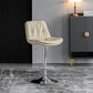 Adjustable Height Metal Leather Counter Stools Swivel Scandinavian Bar Stools Chrome Beige 1 Piece Clearhalo 'Bar Furniture' 'Bar Stools' 'bar_stools' 'furn' 'furn_bar_stools' 'furniture_bar_stools' 'Kitchen & Dining Furniture' 'kitchen&dining_furn' 'kitchen' 'kitchen_furn' Furniture' 4392716