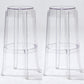 Stackable Clear Plastic Counter Stools Backless Scandinavian Bar Stools (Set of 2) Clear 2 Piece Set Bar Stool(30"H) Clearhalo 'Bar Furniture' 'Bar Stools' 'bar_stools' 'furn' 'furn_bar_stools' 'furniture_bar_stools' 'Kitchen & Dining Furniture' 'kitchen&dining_furn' 'kitchen' 'kitchen_furn' Furniture' 4392775