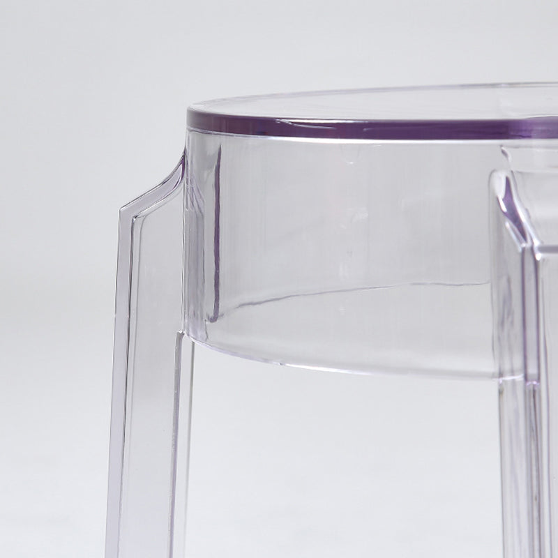 Stackable Clear Plastic Counter Stools Backless Scandinavian Bar Stools (Set of 2) Clearhalo 'Bar Furniture' 'Bar Stools' 'bar_stools' 'furn' 'furn_bar_stools' 'furniture_bar_stools' 'Kitchen & Dining Furniture' 'kitchen&dining_furn' 'kitchen' 'kitchen_furn' Furniture' 4392783