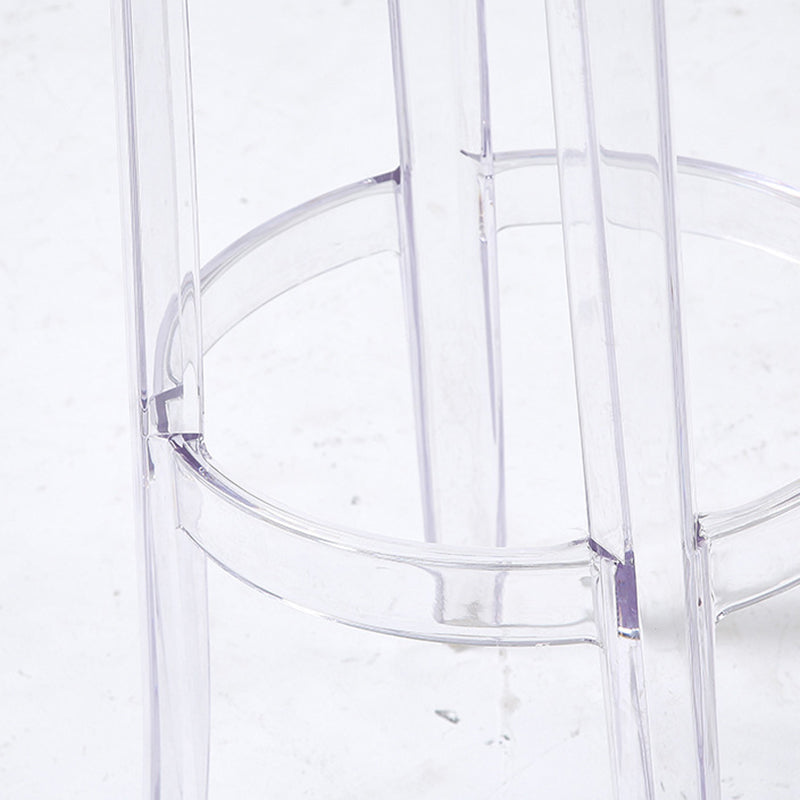 Stackable Clear Plastic Counter Stools Backless Scandinavian Bar Stools (Set of 2) Clearhalo 'Bar Furniture' 'Bar Stools' 'bar_stools' 'furn' 'furn_bar_stools' 'furniture_bar_stools' 'Kitchen & Dining Furniture' 'kitchen&dining_furn' 'kitchen' 'kitchen_furn' Furniture' 4392784