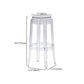 Stackable Clear Plastic Counter Stools Backless Scandinavian Bar Stools (Set of 2) Clearhalo 'Bar Furniture' 'Bar Stools' 'bar_stools' 'furn' 'furn_bar_stools' 'furniture_bar_stools' 'Kitchen & Dining Furniture' 'kitchen&dining_furn' 'kitchen' 'kitchen_furn' Furniture' 4392788