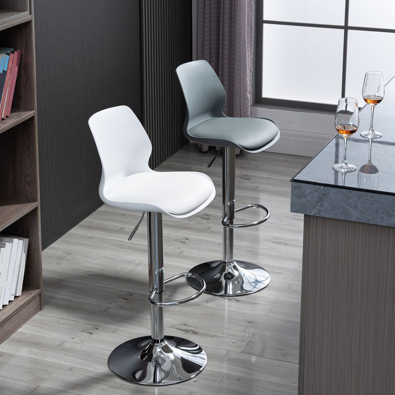 Adjustable Height Metal Plastic Counter Stools Swivel Scandinavian Bar Stools (Set of 3) Clearhalo 'Bar Furniture' 'Bar Stools' 'bar_stools' 'furn' 'furn_bar_stools' 'furniture_bar_stools' 'Kitchen & Dining Furniture' 'kitchen&dining_furn' 'kitchen' 'kitchen_furn' Furniture' 4392792