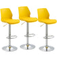 Adjustable Height Metal Plastic Counter Stools Swivel Scandinavian Bar Stools (Set of 3) Yellow 3 Piece Set Clearhalo 'Bar Furniture' 'Bar Stools' 'bar_stools' 'furn' 'furn_bar_stools' 'furniture_bar_stools' 'Kitchen & Dining Furniture' 'kitchen&dining_furn' 'kitchen' 'kitchen_furn' Furniture' 4392793