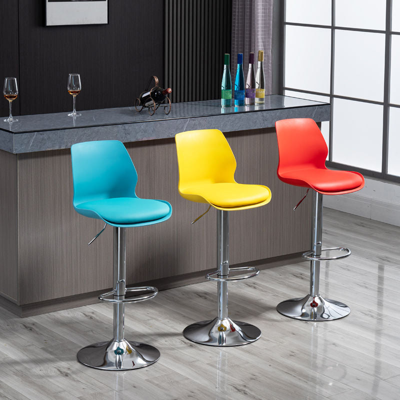 Adjustable Height Metal Plastic Counter Stools Swivel Scandinavian Bar Stools (Set of 3) Clearhalo 'Bar Furniture' 'Bar Stools' 'bar_stools' 'furn' 'furn_bar_stools' 'furniture_bar_stools' 'Kitchen & Dining Furniture' 'kitchen&dining_furn' 'kitchen' 'kitchen_furn' Furniture' 4392795