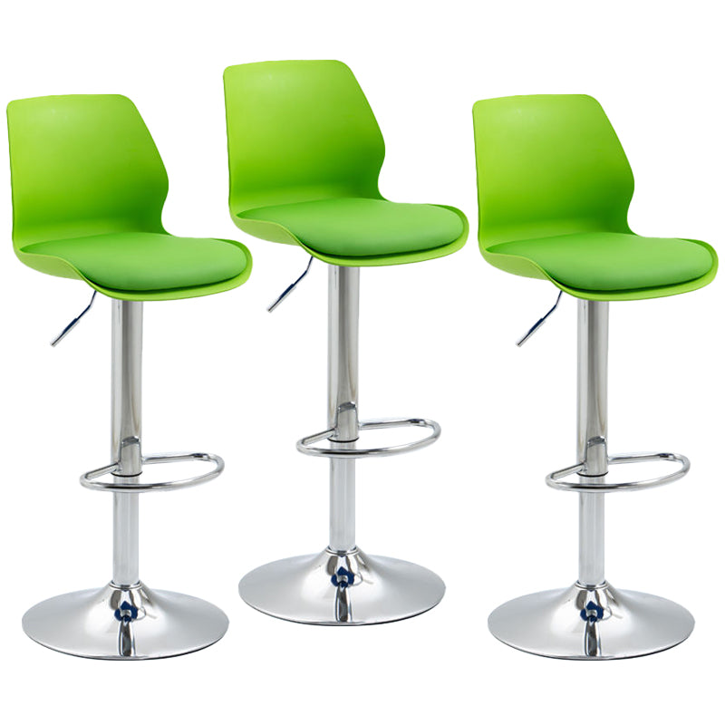 Adjustable Height Metal Plastic Counter Stools Swivel Scandinavian Bar Stools (Set of 3) Green 3 Piece Set Clearhalo 'Bar Furniture' 'Bar Stools' 'bar_stools' 'furn' 'furn_bar_stools' 'furniture_bar_stools' 'Kitchen & Dining Furniture' 'kitchen&dining_furn' 'kitchen' 'kitchen_furn' Furniture' 4392799