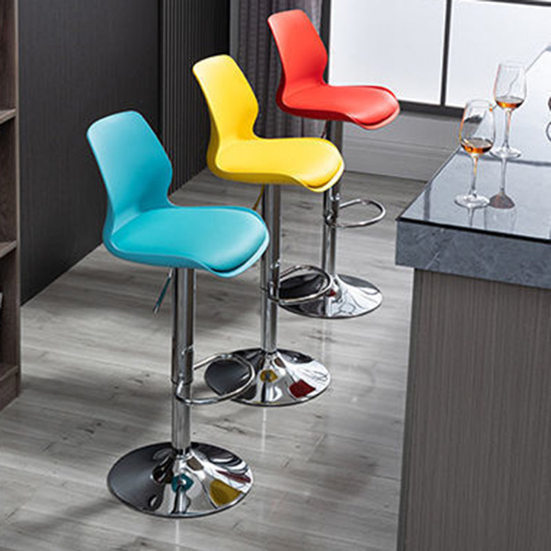 Adjustable Height Metal Plastic Counter Stools Swivel Scandinavian Bar Stools (Set of 3) Clearhalo 'Bar Furniture' 'Bar Stools' 'bar_stools' 'furn' 'furn_bar_stools' 'furniture_bar_stools' 'Kitchen & Dining Furniture' 'kitchen&dining_furn' 'kitchen' 'kitchen_furn' Furniture' 4392801