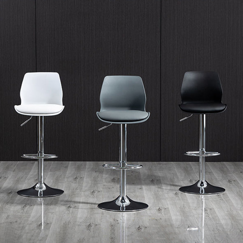 Adjustable Height Metal Plastic Counter Stools Swivel Scandinavian Bar Stools (Set of 3) Clearhalo 'Bar Furniture' 'Bar Stools' 'bar_stools' 'furn' 'furn_bar_stools' 'furniture_bar_stools' 'Kitchen & Dining Furniture' 'kitchen&dining_furn' 'kitchen' 'kitchen_furn' Furniture' 4392802