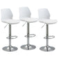 Adjustable Height Metal Plastic Counter Stools Swivel Scandinavian Bar Stools (Set of 3) White 3 Piece Set Clearhalo 'Bar Furniture' 'Bar Stools' 'bar_stools' 'furn' 'furn_bar_stools' 'furniture_bar_stools' 'Kitchen & Dining Furniture' 'kitchen&dining_furn' 'kitchen' 'kitchen_furn' Furniture' 4392809