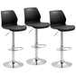 Adjustable Height Metal Plastic Counter Stools Swivel Scandinavian Bar Stools (Set of 3) Dark Brown 3 Piece Set Clearhalo 'Bar Furniture' 'Bar Stools' 'bar_stools' 'furn' 'furn_bar_stools' 'furniture_bar_stools' 'Kitchen & Dining Furniture' 'kitchen&dining_furn' 'kitchen' 'kitchen_furn' Furniture' 4392811