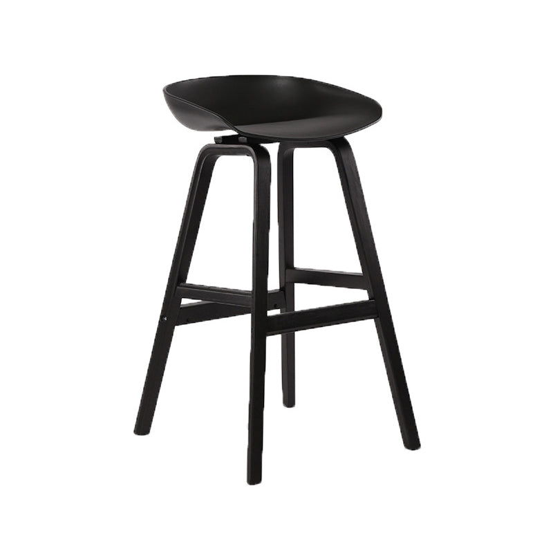 Wood Plastic Counter Stools Backless Scandinavian Bar Stools with Bucket Seat Clearhalo 'Bar Furniture' 'Bar Stools' 'bar_stools' 'furn' 'furn_bar_stools' 'furniture_bar_stools' 'Kitchen & Dining Furniture' 'kitchen&dining_furn' 'kitchen' 'kitchen_furn' Furniture' 4392822
