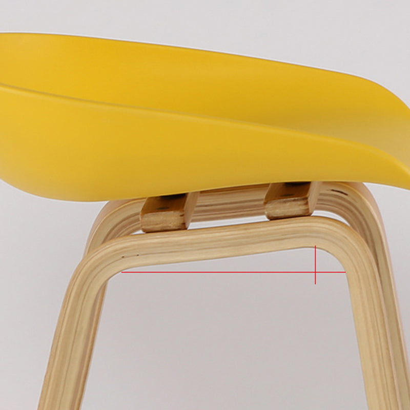 Wood Plastic Counter Stools Backless Scandinavian Bar Stools with Bucket Seat Clearhalo 'Bar Furniture' 'Bar Stools' 'bar_stools' 'furn' 'furn_bar_stools' 'furniture_bar_stools' 'Kitchen & Dining Furniture' 'kitchen&dining_furn' 'kitchen' 'kitchen_furn' Furniture' 4392825