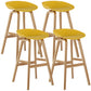 Wood Plastic Counter Stools Backless Scandinavian Bar Stools with Bucket Seat Natural Yellow 4 Piece Set Clearhalo 'Bar Furniture' 'Bar Stools' 'bar_stools' 'furn' 'furn_bar_stools' 'furniture_bar_stools' 'Kitchen & Dining Furniture' 'kitchen&dining_furn' 'kitchen' 'kitchen_furn' Furniture' 4392845