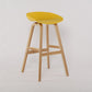 Wood Plastic Counter Stools Backless Scandinavian Bar Stools with Bucket Seat Natural Yellow 1 Piece Clearhalo 'Bar Furniture' 'Bar Stools' 'bar_stools' 'furn' 'furn_bar_stools' 'furniture_bar_stools' 'Kitchen & Dining Furniture' 'kitchen&dining_furn' 'kitchen' 'kitchen_furn' Furniture' 4392846