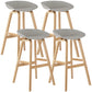 Wood Plastic Counter Stools Backless Scandinavian Bar Stools with Bucket Seat Natural Gray 4 Piece Set Clearhalo 'Bar Furniture' 'Bar Stools' 'bar_stools' 'furn' 'furn_bar_stools' 'furniture_bar_stools' 'Kitchen & Dining Furniture' 'kitchen&dining_furn' 'kitchen' 'kitchen_furn' Furniture' 4392851