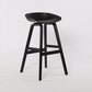 Wood Plastic Counter Stools Backless Scandinavian Bar Stools with Bucket Seat Black Black 1 Piece Clearhalo 'Bar Furniture' 'Bar Stools' 'bar_stools' 'furn' 'furn_bar_stools' 'furniture_bar_stools' 'Kitchen & Dining Furniture' 'kitchen&dining_furn' 'kitchen' 'kitchen_furn' Furniture' 4392855