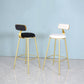Scandinavian Style Barstool with Metal Leg Round Seat Counter Chair for Kitchen Clearhalo 'Bar Furniture' 'Bar Stools' 'bar_stools' 'furn' 'furn_bar_stools' 'furniture_bar_stools' 'Kitchen & Dining Furniture' 'kitchen&dining_furn' 'kitchen' 'kitchen_furn' Furniture' 4392861