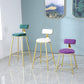 Scandinavian Style Barstool with Metal Leg Round Seat Counter Chair for Kitchen Clearhalo 'Bar Furniture' 'Bar Stools' 'bar_stools' 'furn' 'furn_bar_stools' 'furniture_bar_stools' 'Kitchen & Dining Furniture' 'kitchen&dining_furn' 'kitchen' 'kitchen_furn' Furniture' 4392864