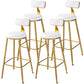 Scandinavian Style Barstool with Metal Leg Round Seat Counter Chair for Kitchen Off-White 4 Piece Set Bar Stool(30"H) Clearhalo 'Bar Furniture' 'Bar Stools' 'bar_stools' 'furn' 'furn_bar_stools' 'furniture_bar_stools' 'Kitchen & Dining Furniture' 'kitchen&dining_furn' 'kitchen' 'kitchen_furn' Furniture' 4392874