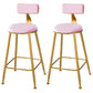 Scandinavian Style Barstool with Metal Leg Round Seat Counter Chair for Kitchen Pink 2 Piece Set Counter Stool(26"H) Clearhalo 'Bar Furniture' 'Bar Stools' 'bar_stools' 'furn' 'furn_bar_stools' 'furniture_bar_stools' 'Kitchen & Dining Furniture' 'kitchen&dining_furn' 'kitchen' 'kitchen_furn' Furniture' 4392893