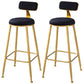 Scandinavian Style Barstool with Metal Leg Round Seat Counter Chair for Kitchen Black 2 Piece Set Bar Stool(30"H) Clearhalo 'Bar Furniture' 'Bar Stools' 'bar_stools' 'furn' 'furn_bar_stools' 'furniture_bar_stools' 'Kitchen & Dining Furniture' 'kitchen&dining_furn' 'kitchen' 'kitchen_furn' Furniture' 4392905
