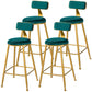 Scandinavian Style Barstool with Metal Leg Round Seat Counter Chair for Kitchen Green 4 Piece Set Counter Stool(26"H) Clearhalo 'Bar Furniture' 'Bar Stools' 'bar_stools' 'furn' 'furn_bar_stools' 'furniture_bar_stools' 'Kitchen & Dining Furniture' 'kitchen&dining_furn' 'kitchen' 'kitchen_furn' Furniture' 4392909