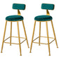 Scandinavian Style Barstool with Metal Leg Round Seat Counter Chair for Kitchen Green 2 Piece Set Counter Stool(26"H) Clearhalo 'Bar Furniture' 'Bar Stools' 'bar_stools' 'furn' 'furn_bar_stools' 'furniture_bar_stools' 'Kitchen & Dining Furniture' 'kitchen&dining_furn' 'kitchen' 'kitchen_furn' Furniture' 4392911