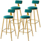 Scandinavian Style Barstool with Metal Leg Round Seat Counter Chair for Kitchen Green 4 Piece Set Bar Stool(30"H) Clearhalo 'Bar Furniture' 'Bar Stools' 'bar_stools' 'furn' 'furn_bar_stools' 'furniture_bar_stools' 'Kitchen & Dining Furniture' 'kitchen&dining_furn' 'kitchen' 'kitchen_furn' Furniture' 4392912