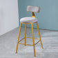 Scandinavian Style Barstool with Metal Leg Round Seat Counter Chair for Kitchen Grey 1 Piece Counter Stool(26"H) Clearhalo 'Bar Furniture' 'Bar Stools' 'bar_stools' 'furn' 'furn_bar_stools' 'furniture_bar_stools' 'Kitchen & Dining Furniture' 'kitchen&dining_furn' 'kitchen' 'kitchen_furn' Furniture' 4392919