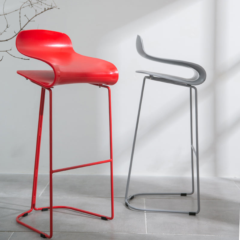 Scandinavian Style Bar-stool with PP Seat Counter Stools for Kitchen Clearhalo 'Bar Furniture' 'Bar Stools' 'bar_stools' 'furn' 'furn_bar_stools' 'furniture_bar_stools' 'Kitchen & Dining Furniture' 'kitchen&dining_furn' 'kitchen' 'kitchen_furn' Furniture' 4392931