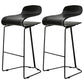 Scandinavian Style Bar-stool with PP Seat Counter Stools for Kitchen Black 2 Piece Set Counter Stool(26"H) Clearhalo 'Bar Furniture' 'Bar Stools' 'bar_stools' 'furn' 'furn_bar_stools' 'furniture_bar_stools' 'Kitchen & Dining Furniture' 'kitchen&dining_furn' 'kitchen' 'kitchen_furn' Furniture' 4392938