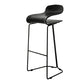 Scandinavian Style Bar-stool with PP Seat Counter Stools for Kitchen Black 1 Piece Bar Stool(30"H) Clearhalo 'Bar Furniture' 'Bar Stools' 'bar_stools' 'furn' 'furn_bar_stools' 'furniture_bar_stools' 'Kitchen & Dining Furniture' 'kitchen&dining_furn' 'kitchen' 'kitchen_furn' Furniture' 4392942