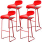 Scandinavian Style Bar-stool with PP Seat Counter Stools for Kitchen Red 4 Piece Set Bar Stool(30"H) Clearhalo 'Bar Furniture' 'Bar Stools' 'bar_stools' 'furn' 'furn_bar_stools' 'furniture_bar_stools' 'Kitchen & Dining Furniture' 'kitchen&dining_furn' 'kitchen' 'kitchen_furn' Furniture' 4392952