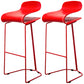 Scandinavian Style Bar-stool with PP Seat Counter Stools for Kitchen Red 2 Piece Set Bar Stool(30"H) Clearhalo 'Bar Furniture' 'Bar Stools' 'bar_stools' 'furn' 'furn_bar_stools' 'furniture_bar_stools' 'Kitchen & Dining Furniture' 'kitchen&dining_furn' 'kitchen' 'kitchen_furn' Furniture' 4392954