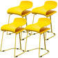Scandinavian Style Bar-stool with PP Seat Counter Stools for Kitchen Yellow 4 Piece Set Short Stool(22"H) Clearhalo 'Bar Furniture' 'Bar Stools' 'bar_stools' 'furn' 'furn_bar_stools' 'furniture_bar_stools' 'Kitchen & Dining Furniture' 'kitchen&dining_furn' 'kitchen' 'kitchen_furn' Furniture' 4392955