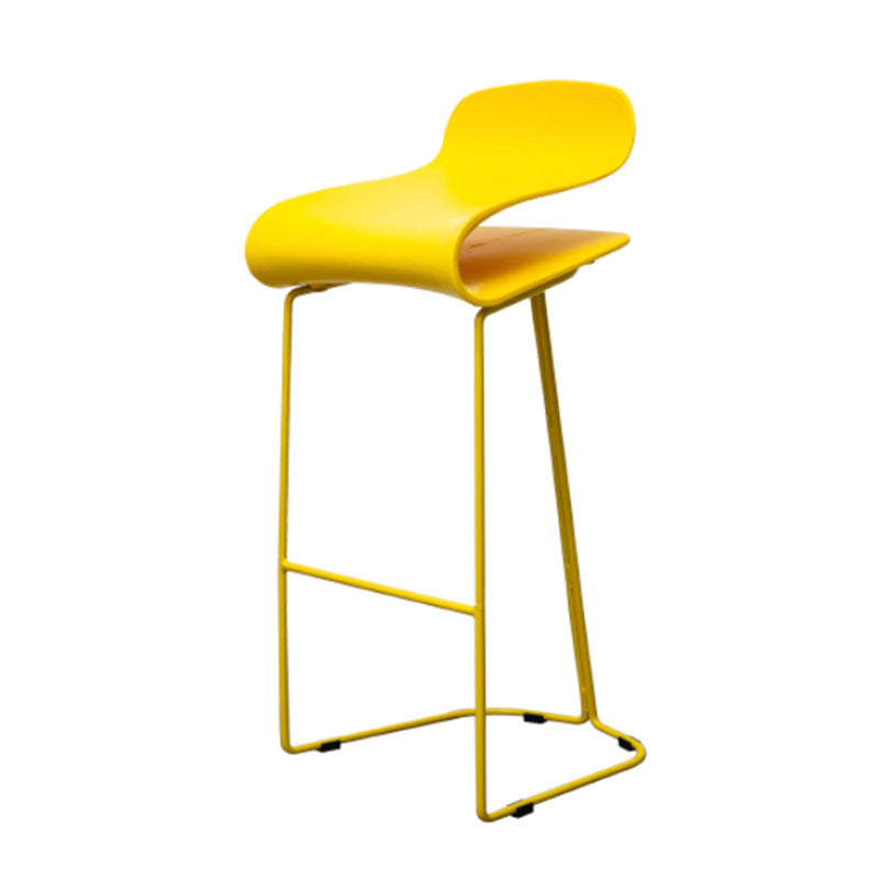Scandinavian Style Bar-stool with PP Seat Counter Stools for Kitchen Yellow 1 Piece Counter Stool(26"H) Clearhalo 'Bar Furniture' 'Bar Stools' 'bar_stools' 'furn' 'furn_bar_stools' 'furniture_bar_stools' 'Kitchen & Dining Furniture' 'kitchen&dining_furn' 'kitchen' 'kitchen_furn' Furniture' 4392959