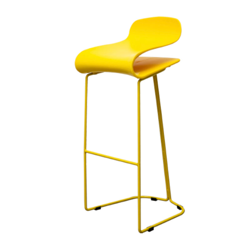 Scandinavian Style Bar-stool with PP Seat Counter Stools for Kitchen Yellow 1 Piece Bar Stool(30"H) Clearhalo 'Bar Furniture' 'Bar Stools' 'bar_stools' 'furn' 'furn_bar_stools' 'furniture_bar_stools' 'Kitchen & Dining Furniture' 'kitchen&dining_furn' 'kitchen' 'kitchen_furn' Furniture' 4392962