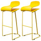 Scandinavian Style Bar-stool with PP Seat Counter Stools for Kitchen Yellow 2 Piece Set Bar Stool(30"H) Clearhalo 'Bar Furniture' 'Bar Stools' 'bar_stools' 'furn' 'furn_bar_stools' 'furniture_bar_stools' 'Kitchen & Dining Furniture' 'kitchen&dining_furn' 'kitchen' 'kitchen_furn' Furniture' 4392963