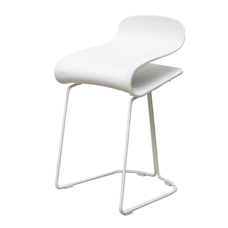 Scandinavian Style Bar-stool with PP Seat Counter Stools for Kitchen White 1 Piece Short Stool(22"H) Clearhalo 'Bar Furniture' 'Bar Stools' 'bar_stools' 'furn' 'furn_bar_stools' 'furniture_bar_stools' 'Kitchen & Dining Furniture' 'kitchen&dining_furn' 'kitchen' 'kitchen_furn' Furniture' 4392965