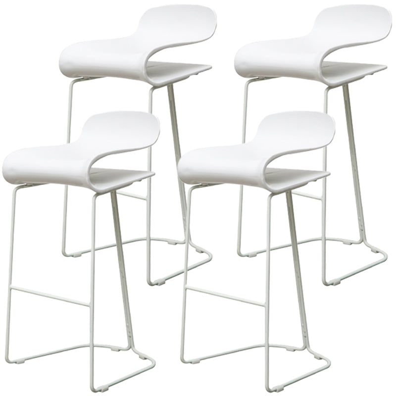 Scandinavian Style Bar-stool with PP Seat Counter Stools for Kitchen White 4 Piece Set Counter Stool(26"H) Clearhalo 'Bar Furniture' 'Bar Stools' 'bar_stools' 'furn' 'furn_bar_stools' 'furniture_bar_stools' 'Kitchen & Dining Furniture' 'kitchen&dining_furn' 'kitchen' 'kitchen_furn' Furniture' 4392967