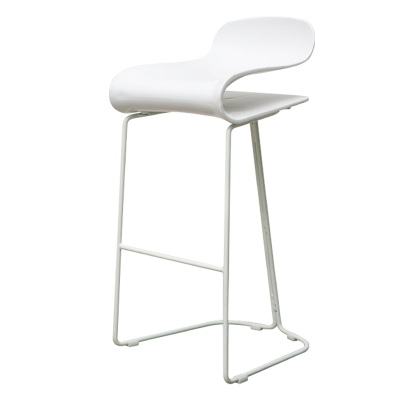 Scandinavian Style Bar-stool with PP Seat Counter Stools for Kitchen White 1 Piece Counter Stool(26"H) Clearhalo 'Bar Furniture' 'Bar Stools' 'bar_stools' 'furn' 'furn_bar_stools' 'furniture_bar_stools' 'Kitchen & Dining Furniture' 'kitchen&dining_furn' 'kitchen' 'kitchen_furn' Furniture' 4392968
