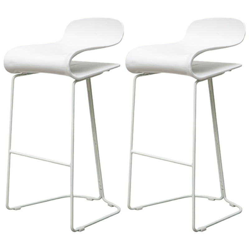 Scandinavian Style Bar-stool with PP Seat Counter Stools for Kitchen White 2 Piece Set Counter Stool(26"H) Clearhalo 'Bar Furniture' 'Bar Stools' 'bar_stools' 'furn' 'furn_bar_stools' 'furniture_bar_stools' 'Kitchen & Dining Furniture' 'kitchen&dining_furn' 'kitchen' 'kitchen_furn' Furniture' 4392969