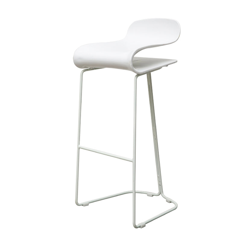 Scandinavian Style Bar-stool with PP Seat Counter Stools for Kitchen White 1 Piece Bar Stool(30"H) Clearhalo 'Bar Furniture' 'Bar Stools' 'bar_stools' 'furn' 'furn_bar_stools' 'furniture_bar_stools' 'Kitchen & Dining Furniture' 'kitchen&dining_furn' 'kitchen' 'kitchen_furn' Furniture' 4392971