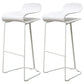 Scandinavian Style Bar-stool with PP Seat Counter Stools for Kitchen White 2 Piece Set Bar Stool(30"H) Clearhalo 'Bar Furniture' 'Bar Stools' 'bar_stools' 'furn' 'furn_bar_stools' 'furniture_bar_stools' 'Kitchen & Dining Furniture' 'kitchen&dining_furn' 'kitchen' 'kitchen_furn' Furniture' 4392972
