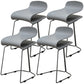 Scandinavian Style Bar-stool with PP Seat Counter Stools for Kitchen Grey 4 Piece Set Short Stool(22"H) Clearhalo 'Bar Furniture' 'Bar Stools' 'bar_stools' 'furn' 'furn_bar_stools' 'furniture_bar_stools' 'Kitchen & Dining Furniture' 'kitchen&dining_furn' 'kitchen' 'kitchen_furn' Furniture' 4392973