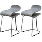 Scandinavian Style Bar-stool with PP Seat Counter Stools for Kitchen Grey 2 Piece Set Short Stool(22"H) Clearhalo 'Bar Furniture' 'Bar Stools' 'bar_stools' 'furn' 'furn_bar_stools' 'furniture_bar_stools' 'Kitchen & Dining Furniture' 'kitchen&dining_furn' 'kitchen' 'kitchen_furn' Furniture' 4392975