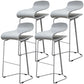 Scandinavian Style Bar-stool with PP Seat Counter Stools for Kitchen Grey 4 Piece Set Counter Stool(26"H) Clearhalo 'Bar Furniture' 'Bar Stools' 'bar_stools' 'furn' 'furn_bar_stools' 'furniture_bar_stools' 'Kitchen & Dining Furniture' 'kitchen&dining_furn' 'kitchen' 'kitchen_furn' Furniture' 4392976
