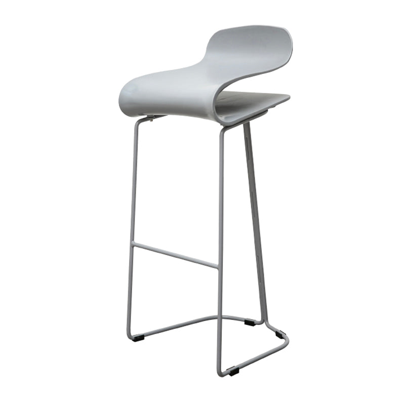 Scandinavian Style Bar-stool with PP Seat Counter Stools for Kitchen Grey 1 Piece Bar Stool(30"H) Clearhalo 'Bar Furniture' 'Bar Stools' 'bar_stools' 'furn' 'furn_bar_stools' 'furniture_bar_stools' 'Kitchen & Dining Furniture' 'kitchen&dining_furn' 'kitchen' 'kitchen_furn' Furniture' 4392980