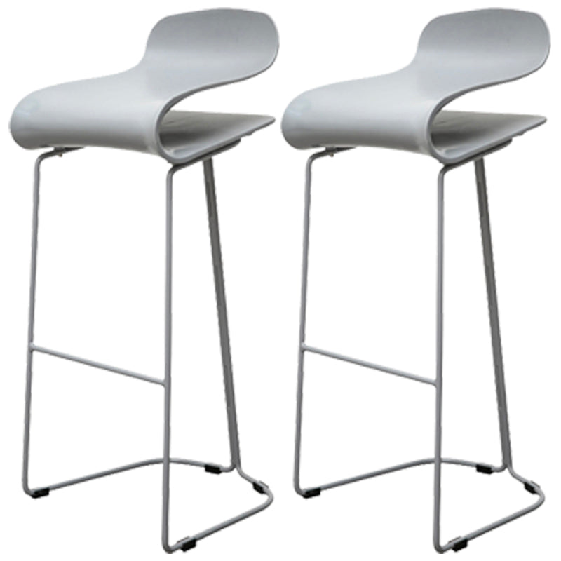 Scandinavian Style Bar-stool with PP Seat Counter Stools for Kitchen Grey 2 Piece Set Bar Stool(30"H) Clearhalo 'Bar Furniture' 'Bar Stools' 'bar_stools' 'furn' 'furn_bar_stools' 'furniture_bar_stools' 'Kitchen & Dining Furniture' 'kitchen&dining_furn' 'kitchen' 'kitchen_furn' Furniture' 4392981