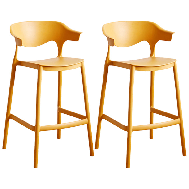Scandinavian Style PP Bar-stool Square Seat Counter Stool for Kitchen Bar Ginger 2 Piece Set Counter Stool(26"H) Clearhalo 'Bar Furniture' 'Bar Stools' 'bar_stools' 'furn' 'furn_bar_stools' 'furniture_bar_stools' 'Kitchen & Dining Furniture' 'kitchen&dining_furn' 'kitchen' 'kitchen_furn' Furniture' 4393001